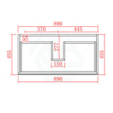 900X460X560Mm Bathroom Wall Hung Vanity Gloss White Polyurethane Pvc Floor Cabinet Only &