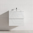 600-1500Mm Bathroom Wall Hung Vanity Gloss White Polyurethane Pvc Floor Cabinet Only & Ceramic Top