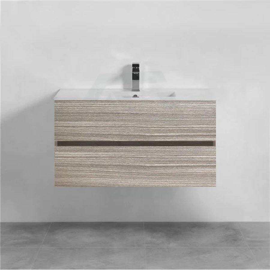 900X460X560Mm Bathroom Floating Vanity Wall Hung Stella Oak Pvc Cabinet Only & Ceramic/Poly Top