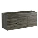 600-1500Mm Berge Dark Grey Wall Hung Vanity With Left / Right Drawer And Ceramic Poly Tops Options