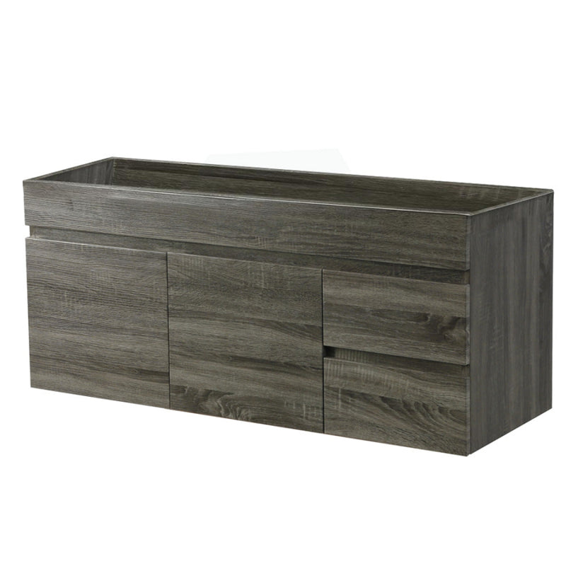 600-1500Mm Berge Dark Grey Wall Hung Vanity With Left / Right Drawer And Ceramic Poly Tops Options