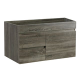 600-1500Mm Berge Dark Grey Wall Hung Vanity With Left / Right Drawer And Ceramic Poly Tops Options