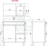 600-1500Mm Freestanding Bathroom Floor Vanity White Oak Wood Grain Left/Right Side Pvc Filmed