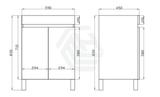 600-1500Mm Freestanding Bathroom Floor Vanity White Oak Wood Grain Left/Right Side Pvc Filmed