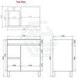 600-1500Mm Freestanding Bathroom Floor Vanity White Oak Wood Grain Left/Right Side Pvc Filmed