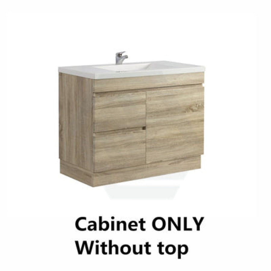 600-1500Mm Berge Freestanding Bathroom Floor Vanity Kickboard White Oak Wood Grain Left/Right Side