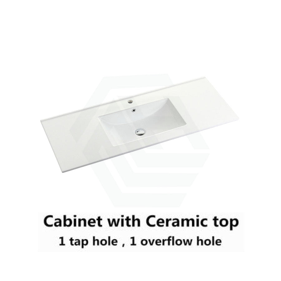 600-1500Mm Berge Freestanding Bathroom Floor Vanity With Kickboard White Oak Wood Grain Pvc Filmed