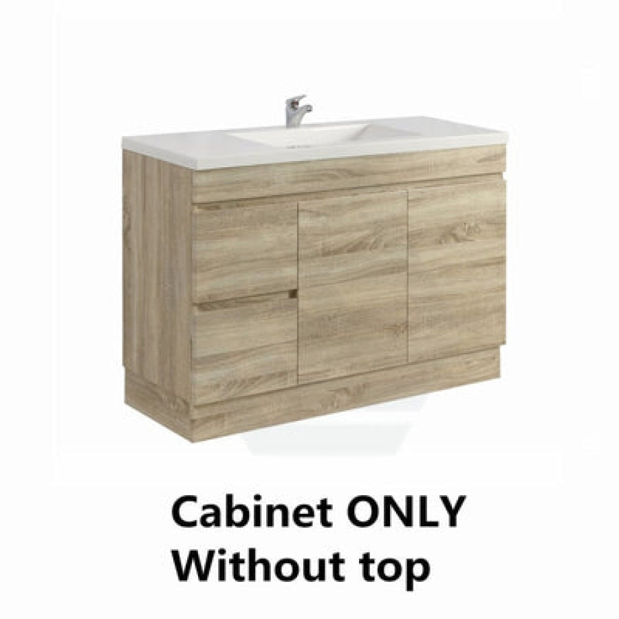 600-1500Mm Berge Freestanding Bathroom Floor Vanity Kickboard White Oak Wood Grain Left/Right Side