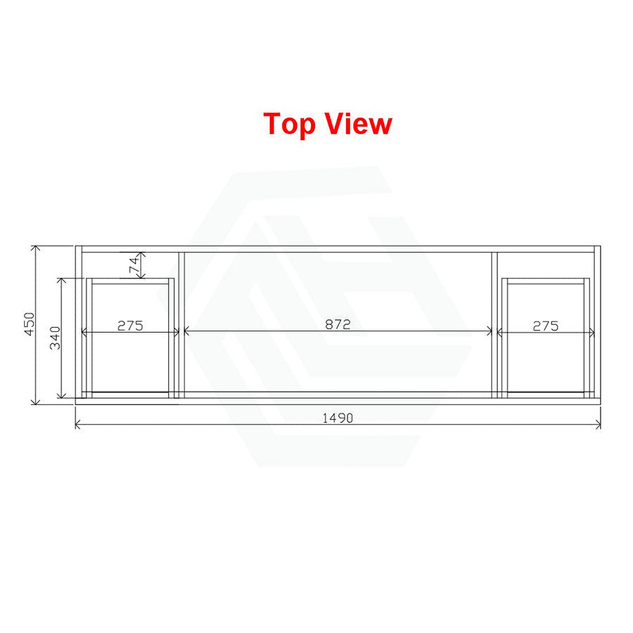 600-1500Mm Berge Freestanding Vanity With Legs Dark Grey Wood Grain Pvc Filmed Cabinet Only &