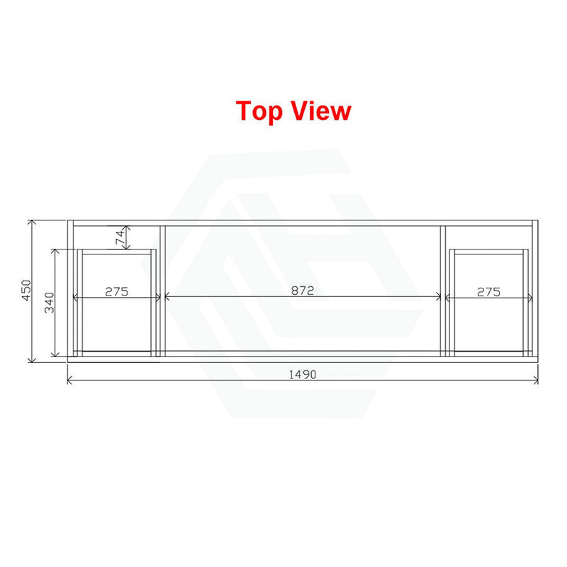 600-1500Mm Berge Freestanding Vanity With Legs Dark Grey Wood Grain Pvc Filmed Cabinet Only &