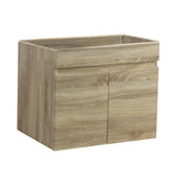 600-1500Mm Berge White Oak Wall Hung Vanity With Left / Right Drawer And Ceramic Poly Tops Options