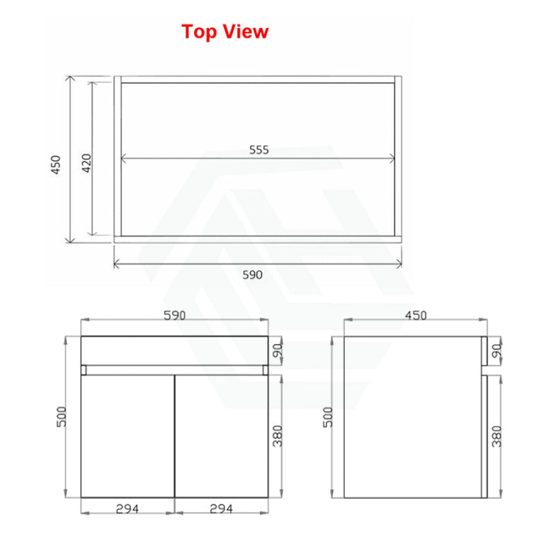 600-1500Mm Berge White Oak Wall Hung Vanity With Left / Right Drawer And Ceramic Poly Tops Options