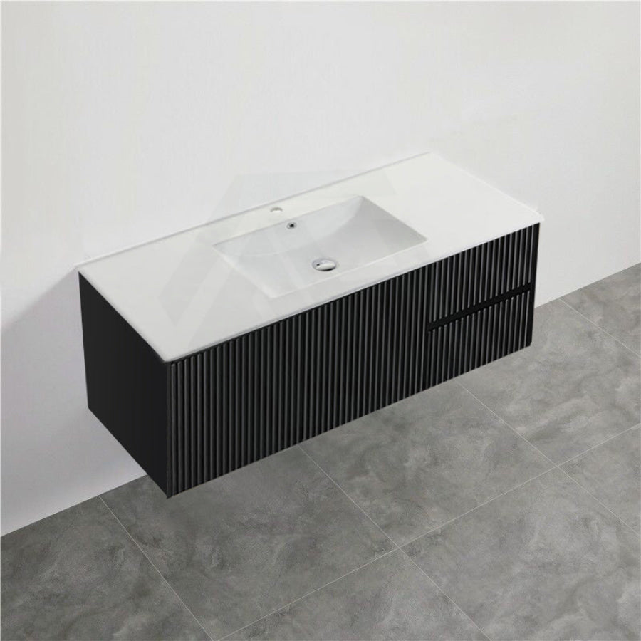 600-1500Mm Brindabella Wall Hung Bathroom Floating Vanity Matt Black Pvc Board Cabinet Only&Ceramic