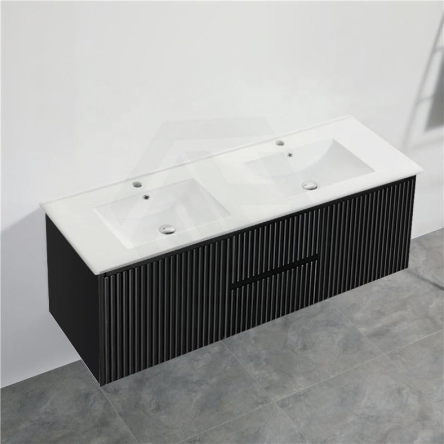 600-1500Mm Brindabella Wall Hung Bathroom Floating Vanity Matt Black Pvc Board Cabinet Only&Ceramic