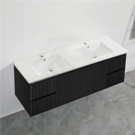 600-1500Mm Brindabella Wall Hung Bathroom Floating Vanity Matt Black Pvc Board Cabinet Only&Ceramic