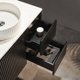 600-1500Mm Brindabella Wall Hung Bathroom Floating Vanity Matt Black Pvc Board Cabinet Only&Ceramic