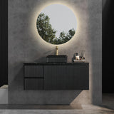 600-1500Mm Brindabella Wall Hung Bathroom Floating Vanity Matt Black Pvc Board Cabinet Only&Ceramic