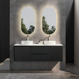 600-1500Mm Brindabella Wall Hung Bathroom Floating Vanity Matt Black Pvc Board Cabinet Only&Ceramic