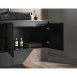 600-1500Mm Brindabella Wall Hung Bathroom Floating Vanity Matt Black Pvc Board Cabinet Only&Ceramic