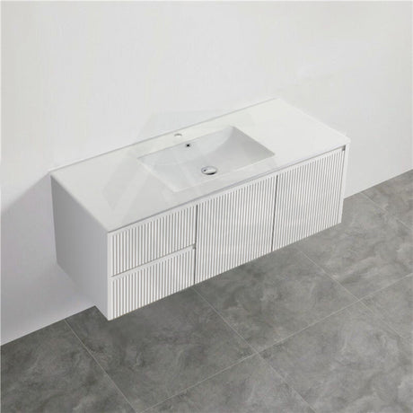 600-1500Mm Brindabella Wall Hung Bathroom Floating Vanity Matt White Pvc Board Cabinet Only&Ceramic