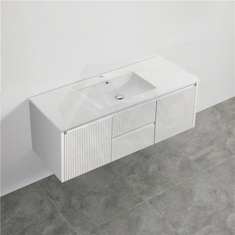 600-1500Mm Brindabella Wall Hung Bathroom Floating Vanity Matt White Pvc Board Cabinet Only&Ceramic