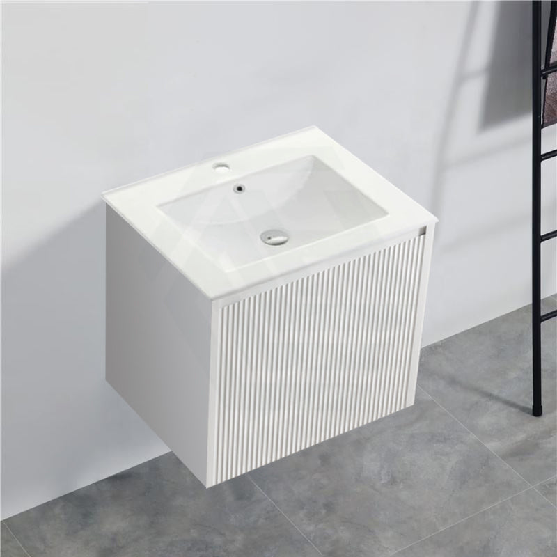 600-1500Mm Brindabella Wall Hung Bathroom Floating Vanity Matt White Pvc Board Cabinet Only&Ceramic