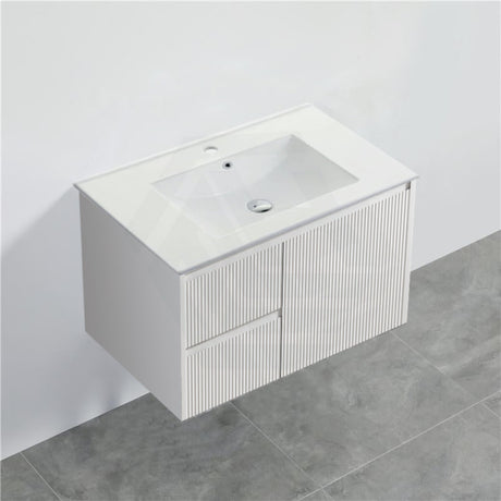 600-1500Mm Brindabella Wall Hung Bathroom Floating Vanity Matt White Pvc Board Cabinet Only&Ceramic