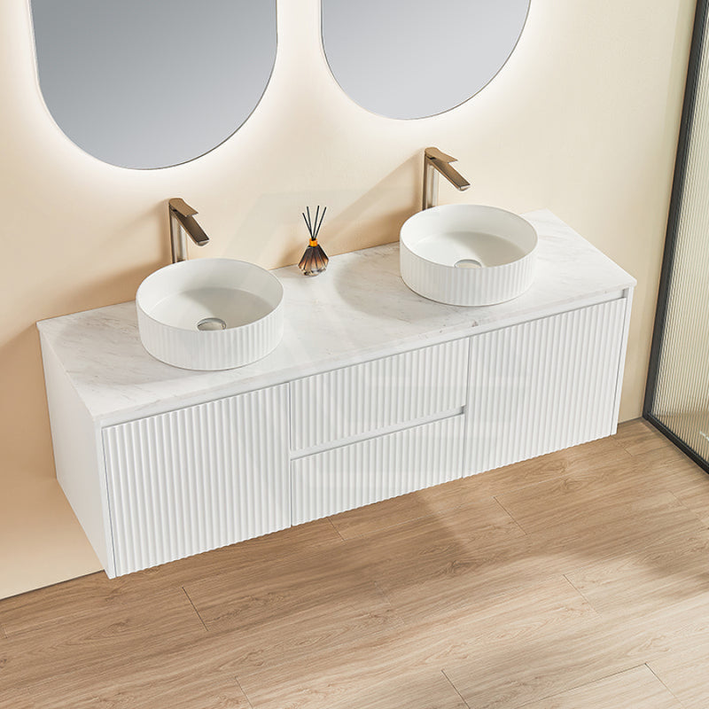 600-1500Mm Brindabella Wall Hung Bathroom Floating Vanity Matt White Pvc Board Cabinet Only&Ceramic