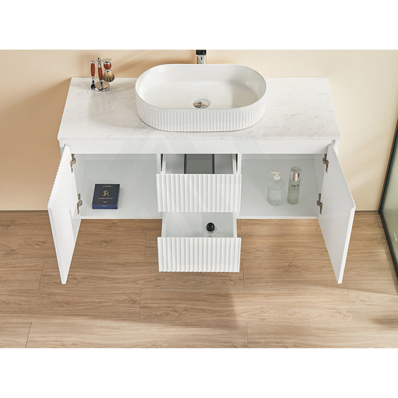 600-1500Mm Brindabella Wall Hung Bathroom Floating Vanity Matt White Pvc Board Cabinet Only&Ceramic