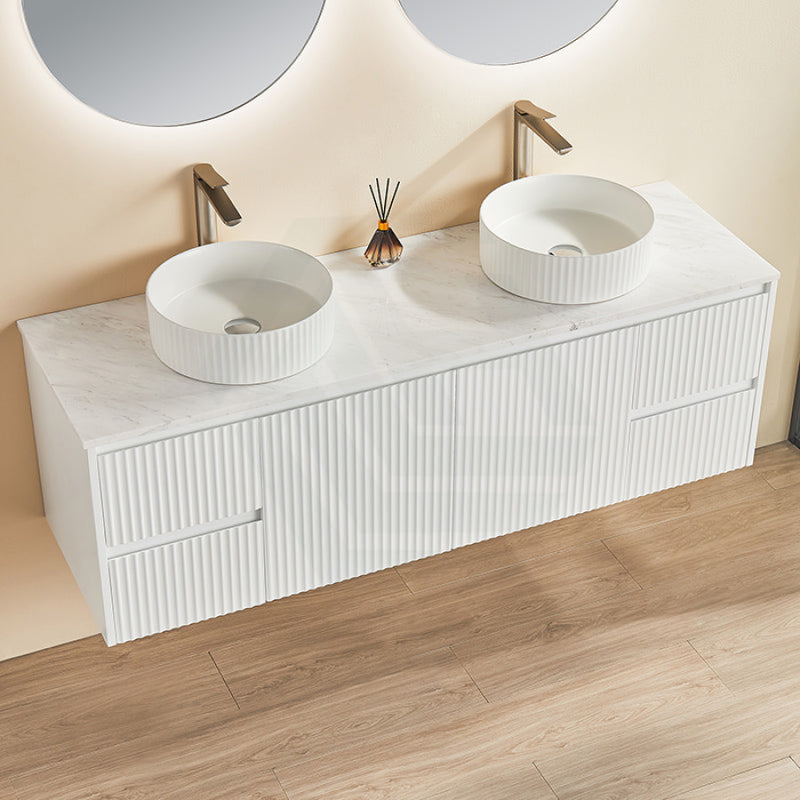 600-1500Mm Brindabella Wall Hung Bathroom Floating Vanity Matt White Pvc Board Cabinet Only&Ceramic