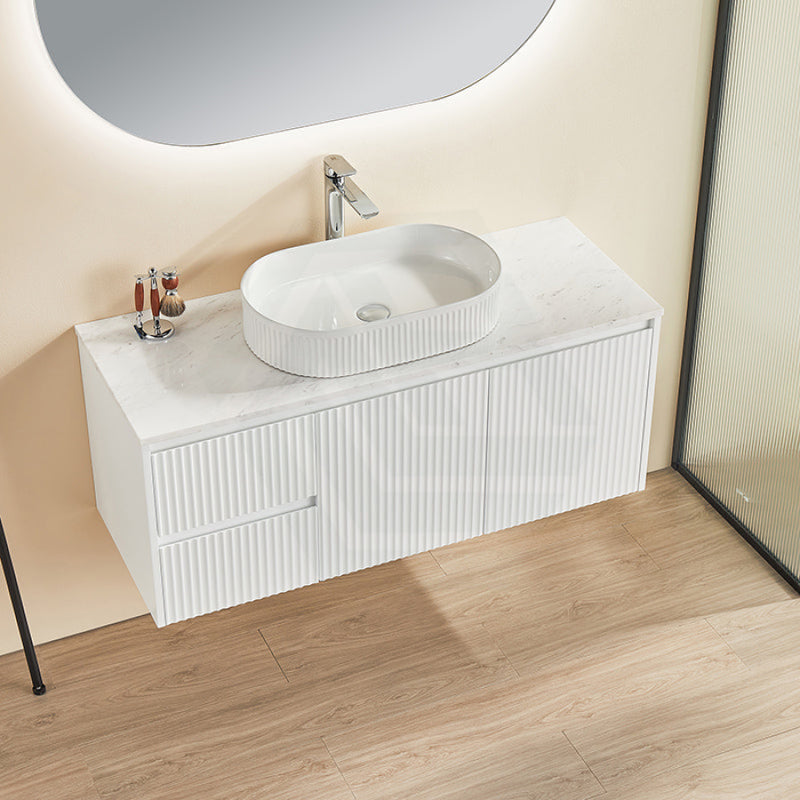 600-1500Mm Brindabella Wall Hung Bathroom Floating Vanity Matt White Pvc Board Cabinet Only&Ceramic