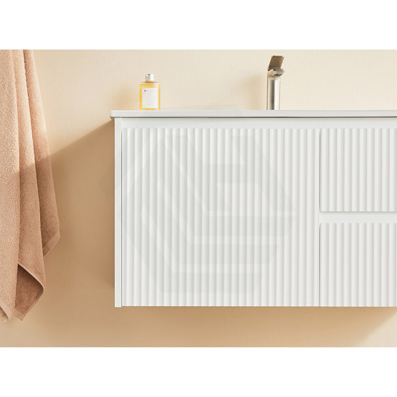 600-1500Mm Brindabella Wall Hung Bathroom Floating Vanity Matt White Pvc Board Cabinet Only&Ceramic