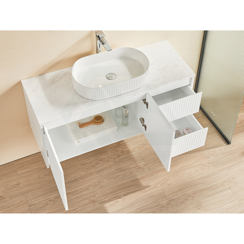 600-1500Mm Brindabella Wall Hung Bathroom Floating Vanity Matt White Pvc Board Cabinet Only&Ceramic