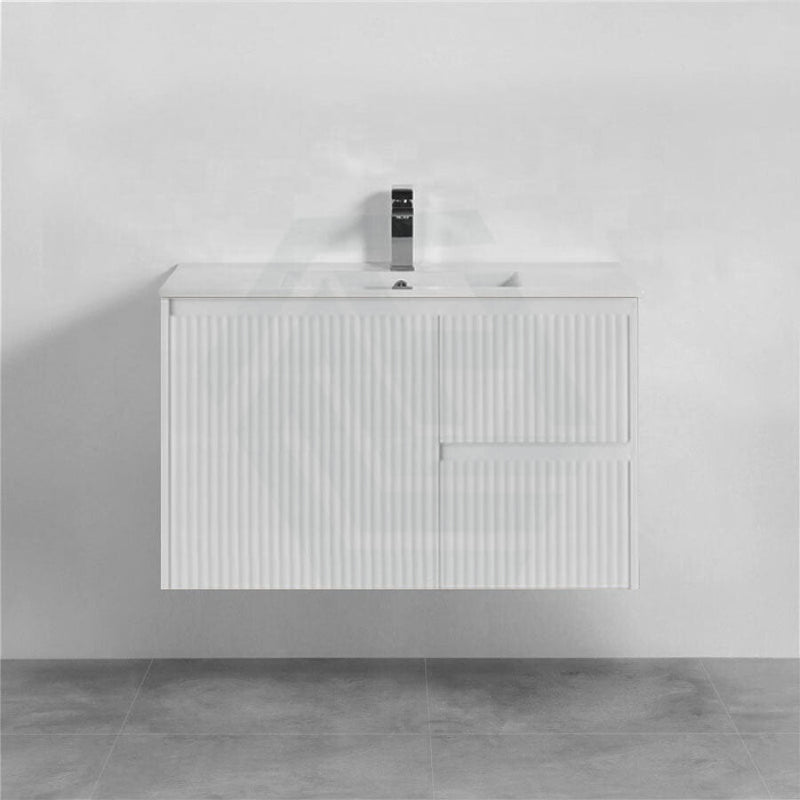 600-1500Mm Brindabella Wall Hung Bathroom Floating Vanity Matt White Pvc Board Cabinet Only&Ceramic