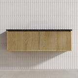 600-1500Mm Ceto Bellevue Wall Hung Bathroom Vanity Push-To-Open Prime Oak 1200Mm Left Drawer (2