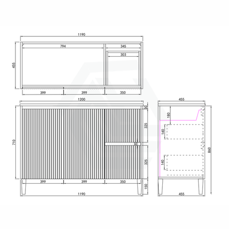 600 - 1500Mm Brighton Freestanding With Legs Vanity Matt White Pvc Board Cabinet Only&Ceramic/Stone