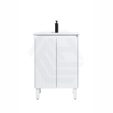 600 - 1500Mm Brighton Freestanding With Legs Vanity Matt White Pvc Board Cabinet Only&Ceramic/Stone