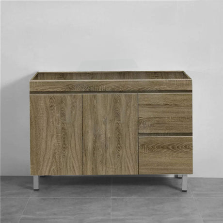 600-1500Mm Freestanding Bathroom Vanity Dark Oak Cabinet Only 1200Mm(Right Drawers-Single Bowl) /