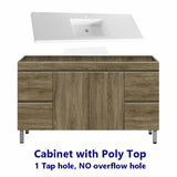 600-1500Mm Freestanding Bathroom Vanity Dark Oak Cabinet Only Vanities With Legs