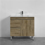 600-1500Mm Freestanding Bathroom Vanity Dark Oak Cabinet Only Vanities With Legs