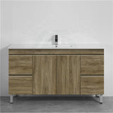 600-1500Mm Freestanding Bathroom Vanity Dark Oak Cabinet Only Vanities With Legs