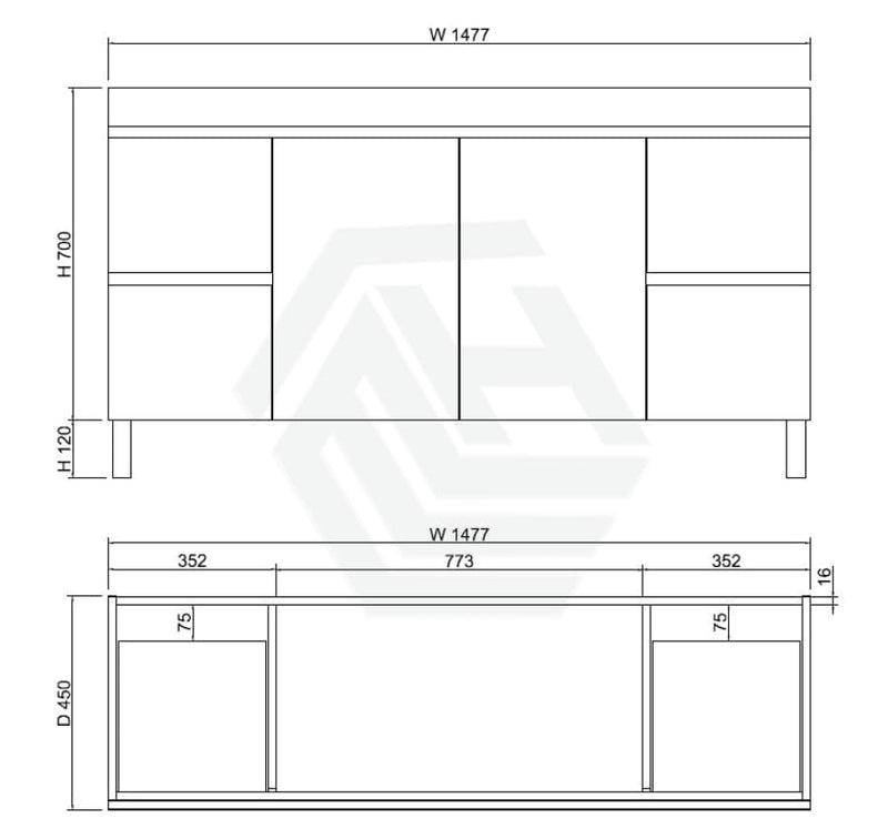 600-1500Mm Freestanding Bathroom Vanity Dark Oak Cabinet Only Vanities With Legs