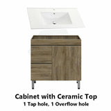 600-1500Mm Freestanding Bathroom Vanity Dark Oak Cabinet Only Vanities With Legs