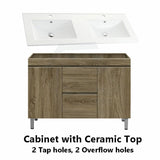 600-1500Mm Freestanding Bathroom Vanity Dark Oak Cabinet Only Vanities With Legs