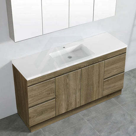 600-1500Mm Freestanding Kickboard Bathroom Vanity Dark Oak Cabinet Only 1500Mm(Single/Double Bowls)