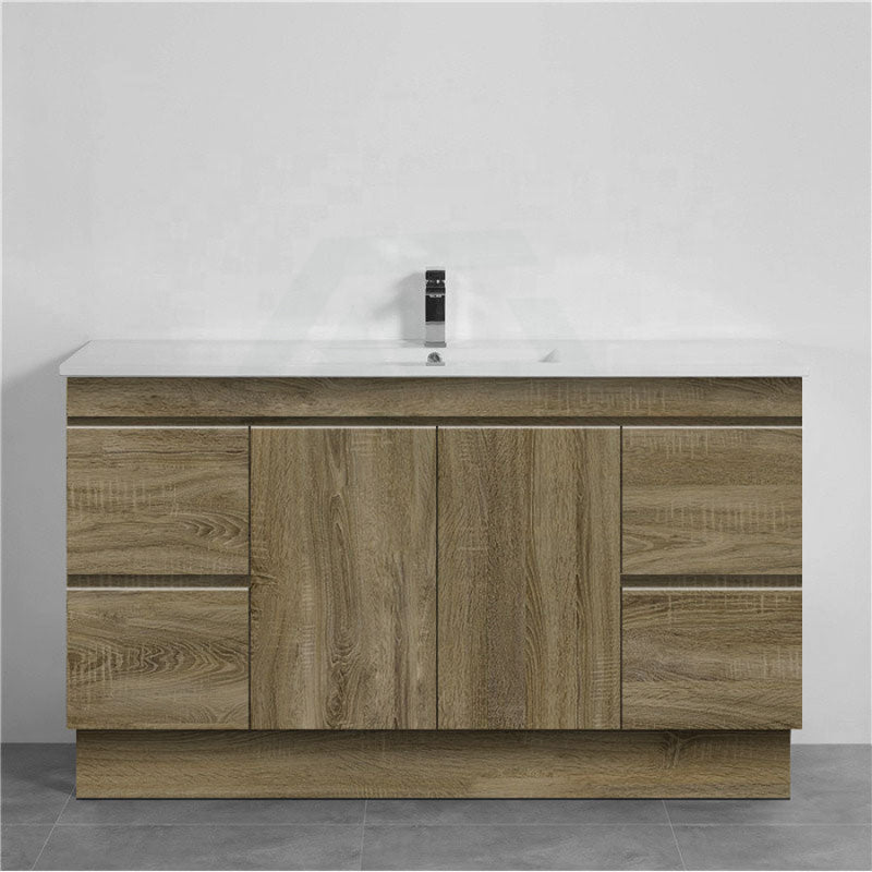 600-1500Mm Freestanding Kickboard Bathroom Vanity Dark Oak Cabinet Only 1500Mm(Single/Double Bowls)