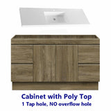 600-1500Mm Freestanding Kickboard Bathroom Vanity Dark Oak Cabinet Only 1500Mm(Single/Double Bowls)