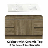 600-1500Mm Freestanding Kickboard Bathroom Vanity Dark Oak Cabinet Only 1500Mm(Single/Double Bowls)