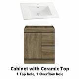 600-1500Mm Freestanding Kickboard Bathroom Vanity Dark Oak Cabinet Only 750Mm(Right Drawer) / With