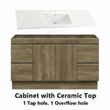 600-1500Mm Freestanding Kickboard Bathroom Vanity Dark Oak Cabinet Only 1500Mm(Single/Double Bowls)